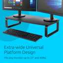 Kensington SmartFit Extra Wide Monitor Stand, Adjustable Height, Ergonomic Design (K52797WW) Black