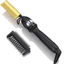 200-500F Hot Comb:Electric Hot Comb for Lace Front Wigs,Electric Pressing Combs for Black Hair,Electric Straightening Comb for African American Hair(Black)