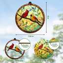 FLAGWIX Cardinal Gifts for Women Men - Window Suncatcher Hanging Decorations 8 in for Home Garden Decor - Sympathy Gifts for Loss of Loved One, Red Cardinal Sun Catchers, Bereavement Memorial Gift