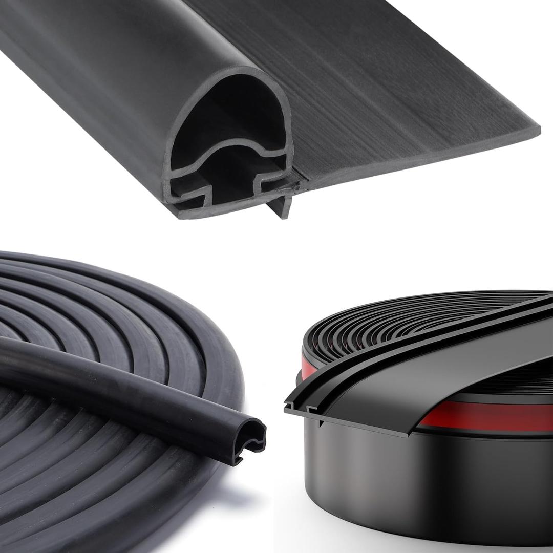 Combo RV Slide Out Seal Black Rubber 018-312-EKD & 018-341 EK, 1' x 15/16' x 35' D-Seal Wiper & 1/2' x 2.75' x 35 Seal Base