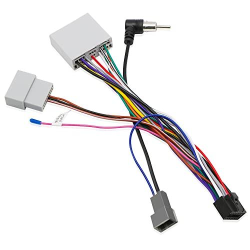 Fiegromech Radio Stereo Wiring Harness Replacement for Honda CRV 2007-2011 and Honda Civic 2008-2011 No AMP,16 Pin ISO Car Radio Power Speaker Cable with Antenna Adapter