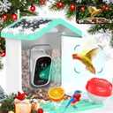 Bird feeder with camera, 4K HD AI identify bird species, smart bird feeder, automatic catch bird and motion detection to watch, camera bird feeders present for bird lovers