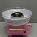 Nostalgia Vintage Hard and Sugar Free Candy Countertop Cotton Candy Maker, Includes 2 Reusable Cones And Sugar Scoop  Pink