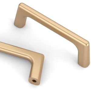 Asidrama 10 Pack 3 Inch(76mm) Champagne Bronze Cabinet Pulls Cabinet Handles Cupboard Handles Kitchen Cabinet Hardware for Cupboard Drawer Pulls (3" Hole Center)