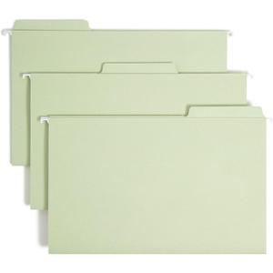 Smead FasTab Hanging File Folder, 1/3-Cut Built-in Tab, Legal Size, Moss, 20 per Box (64083)
