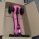 24V Electric Scooter for Kids w/150W Powerful Motor, Thumb Throttle, LCD Screen, Bluetooth, Light-Up Stem Deck & Wheels, 3 Adjustable Heights, 5MPH Safe Speed, 3 Wheel Electric Scooter for Kids (Pink)