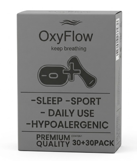 OxyFlow Nasal Strips for Breathing- for Sensitive Skin, Nose Strips for Snoring, Nasal Congestion Relief, Nasal Tape, Breathe Right, Athletic Nasal Strips, Extra Strength, Universal Fit, (2x 30+30 Count), 2 Pack