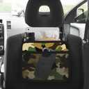 Camouflage Car Seat Organizer for Men, Waterproof Backseat Storage Bag with Multi-Pockets, Heavy-Duty Tactical Gear for Truck SUV Off-Road Travel Accessories