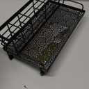 Cisily Kitchen Sink Caddy Organizer, Rustproof Non-Slip Soap Dish Dispenser Brush, Sponge Holder Storage, Home Essentials Accessories（Matte Black）