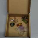 Mini Vase Magnets for Fridge, 10pack Cute Tiny Magnetic Glass Vases Refrigerator Accessories, Real Flowers Pot Magnet, Funny Aesthetic Plant Pot Locker Office Kitchen Decoration, Small Magnet Bud