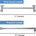 NearMoon Rain Shower Head with 11'' Adjustable Arm, High Pressure Stainless Steel Rainfall Shower, Ultra-Thin Design- Pressure Boosting (12 Inch, Nickel)