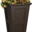 Mayne Fairfield 40-Inch Tall Planter  Weather-Resistant Indoor/Outdoor Garden Pot for Flowers, Patio, Porch, and Entryway, Durable Design (Espresso)