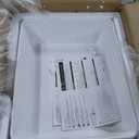 KES Rectangular Bathroom Vessel Sink White 19x15 Inches Rectangle Above Counter Countertop Porcelain Ceramic Vanity Sink, BVS110