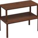 VERTORGAN Cabinet Organizer Shelf(Set of 2),Kitchen Counter Shelves,Bamboo Spice Rack Countertop and Cabinet,Stackable Expandable,Large(Brown) (15.8"W)