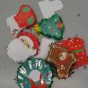 Poen 6 Pcs Mini Christmas Piata with Greeting Card Christmas Trees Stockings Santa Claus Gift Boxes Reindeer Piata for Xmas Party Decorations Cute Xmas Party Supplies