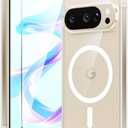 FNTCASE for Google Pixel 10 Case: Pixel 10 Pro Case Google 9/9 Pro Magnetic Clear Slim PhoneCase | Anti-Drop Shockproof Scratch Protective Thin Transparent Crystal Cell Phone Cover(Clear), Pack 3