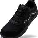 HOBIBEAR Women's Wide Toe Box Barefoot Sneakers | Zero Drop | Lightweight Walking Shoes (Black, US 7W)