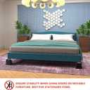 Bed Risers 4 inch Heavy Duty, 4 Pack Oversized Furniture Risers 6 inch, Black Bed Lifts Risers for Table, Sofa, Chair, Couch, Desk, Bed Frame Risers Supports Up to 6,500 Lbs
