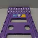 Korpai 13" Folding Step Stool for Adults and Kids Holds Up to 300 lbs,Non-Slip Folding Stools with Portable Handle, Compact Plastic Foldable Step Stool for Bathroom,Bedroom, Kitchen, Purple,1PC