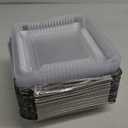 (35 Pack) 8x8 Square Aluminum Baking Cake Pans with Clear Plastic Lids - Foil Pans with Lids - Disposable Food Containers Great for Cooking, Heating, Storing, Prepping Food