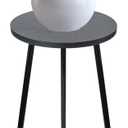 ARTORA RTORA Indoor Plant Stand, Mid Century Wood Plant Stool Adjustable Corner Tall Plant Sand Wooden Small Round End Table 18 Inch Plant Holder for Flower Pots Modern Home Decor (Black)