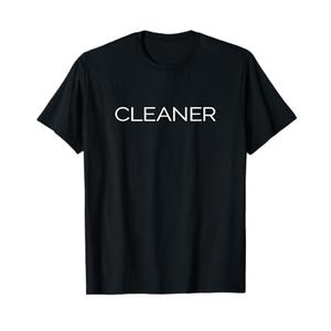 Cleaner T shirt Tshirt T-Shirt Size M, Black