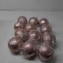 Poen 6 Pcs 6 Inch Christmas Tree Glitter Ornaments Extra Large Shatterproof Christmas Balls Decorations Xmas with Hanging Loop for Holiday Decorations Festival Party Wreath Home Decor (Rose Gold)