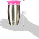 Munchkin Stainless Steel Sippy Cups for Toddlers 1-3, Spill Proof Miracle 360 Cup, Insulated, 10 Ounce, Pink