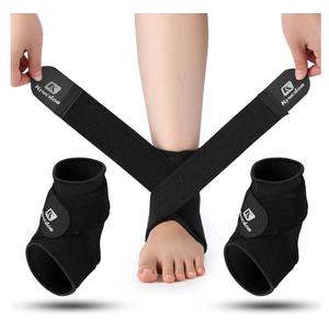 Honoson 2 Pcs Ankle Brace Kids Ankle Support for Sport Sprained Neoprene Breathable Compression Sleeve with Adjustable Wrap for Youth Child Boy Girl Plantar Fasciitis Achilles Tendonitis(