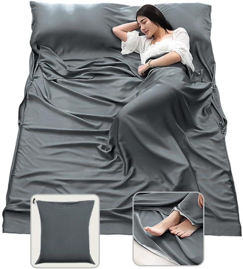 Sleeping Bag Liner - Travel Sheets for Hotel, Portable & Comfortable & Quick-Drying Adult Sleep Sack for Camping, Business Trips, Traveling, Hostel