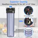 WHT20 Whole House Water Filter Housing Fit 20"x4.5" Sediment etc Filters