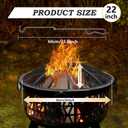 Fire Pit Spark Screen, 22 Inch Diameter Fire Pit Screen with Handle & Poker,Heavy Duty Metal Mesh Fire Pit Screen,Fire Pit Lid for Outdoor/Beach/RV Camping/Backyard