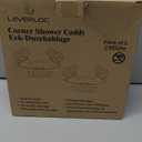 LEVERLOC Corner Shower Caddy Suction Cup, shower shelves suction cup, 2 Pack Basket Powerful Bathroom, Waterproof & Oil-proof Organizer for Kitchen, No-Drilling Removable