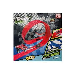 Flexible Race Track - 13 Foot Flexible Roll Up Portable Development Toy,Race Car Track | for Birthday Party Holiday Halloween Easter Living Room Garden Indoor Outdoor Classroom