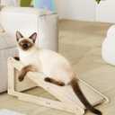 Aechonow 26.4'' Sisal Cat Scratcher Ramp for Indoor Cats, Vertical Scratching Pad for Large Cats, Wooden Cat Furniture