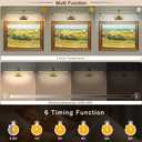 Picture Light Battery Operated with Remote LED Dimmable Picture Light for Paintings, Brass Rechargeable 24 inch Battery Operated Wall Sconce for Art Lighting Gallery Portrait Artwork