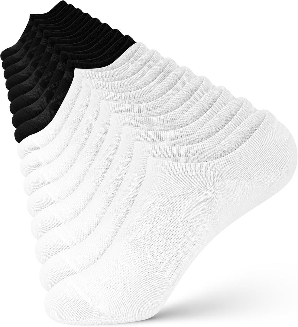 wernies No Show Socks Women - 8 Pairs Ankle Socks for Women, Low Cut Socks Short Cotton Socks, Invisible Casual Socks (Mix of Colors-0058 Pairs/16 Pieces)