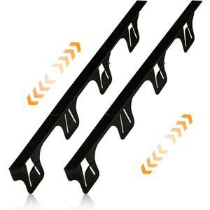 Stove Gap Covers Stainless Steel, Adjustable 13.8-27.5 In(2 Pack), Heat Resistant, Gas Stove Side Gap Protector (Matte Black)