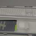 seenda Wireless Keyboard and Mouse Combo, Rechargeable Quiet Keyboard Mouse, Sleek and Ultra Thin Design, Full-Size with Number Pad for Windows, Laptop, PC, Notebook, Desktop- Silver and White