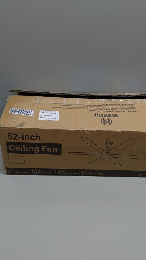 Fanbulous 52 Inch Ceiling Fans with Lights and Remote, Reversible 6 Blades, Dimmable, 3000K-6000K Adjustable, Outdoor Ceiling Fans for Patios, Large Ceiling Fan for Indoor or Covered Outdoor, Black