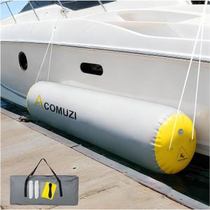 Inflatable Boat Fenders for Docking, Large Boat Bumpers for Docking, Heavy Duty Inflatable Dock Fender, Dock Bumper for Fishing Boats, Jet Skis, Yachts, Pontoon Boat, 10'x18"