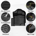 Falafa Floor Mats Fit for 2015-2025 Ford F-150/2022-2025 F150 Lightning SuperCrew Cab(Rear w/o U-Seat Flat Storage), TPE All Weather Floor Liners, Custom Fit F150 Truck Mats, 1st and 2nd Row
