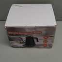 Electric Gooseneck Kettle, 1F Temperature Control, 304 Stainless Steel Inner, 0.8L/1200W Fast Heating with Auto Shut-Off & Safety Lock for Pour Over Coffee & Tea - Black