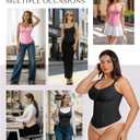 SHAPELLX Waist Trainer for Women Corset Top Tummy Control Shapewear Waist Cincher Body Shaper Fajas Colombianas Moldeadoras (Black, L)