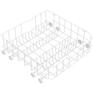 UPGRADED WD28X10384 Lower Rack for GE Dishwasher Rack Replacement Parts,WD28X10384 WD28X10309 WD28X10166 WD28X10165 GLD5660N00SS GLD4560R00SS General Electric GE Dishwasher Bottom Rack Part with Wheel