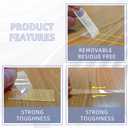 2 x 2 Rolls Double Sided Tape Heavy Duty, Clear Nano Tape, 0.8'' x 120'' Two Sided Mounting Adhesive for Walls Posters Carpet, Removable Space Gel Strip, 1/12" & 1/24" Thick