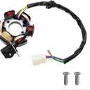 PRO BAT 6 Coils 5 Wires Stator Magneto ATV Magneto Stator Plate for 50cc 70cc 90cc 110cc 125cc Engine Chinese Scooter Dirt Bike Taotao Sunl Roketa