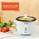 IMUSA Mini Electric Rice Cooker 6 Cup Cooked 3 Cup Uncooked Ceramic Nonstick Pot, Small Multi Cooker for Rice, Quinoa, Oatmeal, Stew Keep Warm Compact for Dorm RV Kitchen