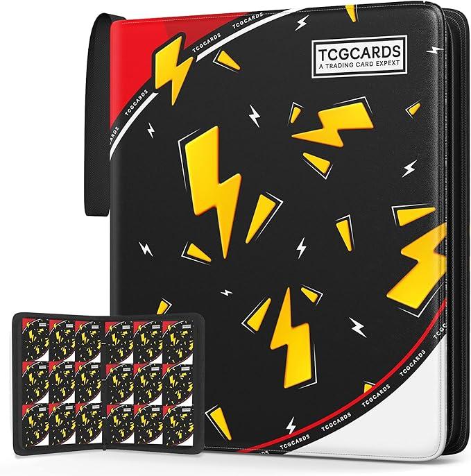 Trading Card Binder 9 Pocket,Card Binder 900 Pockets,Card Book Holder Cards with 50 Removable Sleeves,3-Ring Zip Design MTG/TCG/Sport Collectible Trading Card Albums Gifts for Boys and Girls