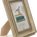 4x6 Inches Vintage Feel Rustic Picture Frame For Tabletop or Wall Hanging with Glass Front (4x6, Khaki)
